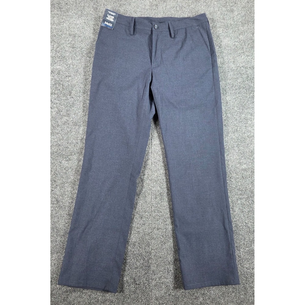 Roundtree & Yorke Men's Andrew Straight Fit Flannel Touch Trouser Navy 34x30 NEW